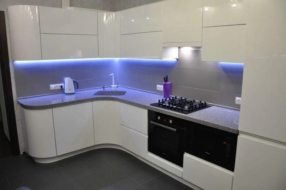 Кухонные гарнитуры эмаль фото Что лучше матовая или глянцевая кухня? - статья от компании "Kesse"