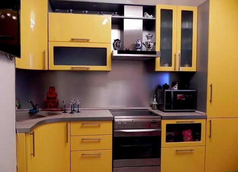 Кухонные гарнитуры фото 7 кв КУХНЯ МОДЕРН 186