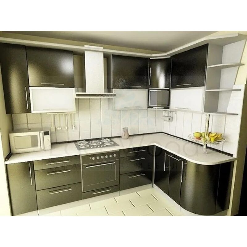 Кухонные гарнитуры фото 9 кв Угловая кухня Чезате - заказать по цене от 18466 руб. от производителя с доставк