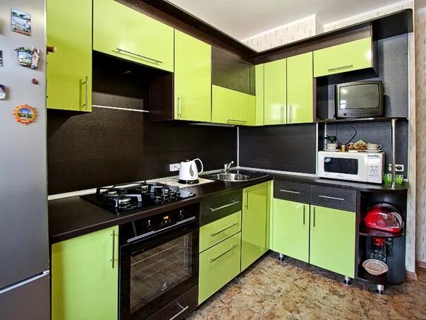 Кухонные гарнитуры фото 9 кв Кухонные гарнитуры для 8 метровой кухни - фото