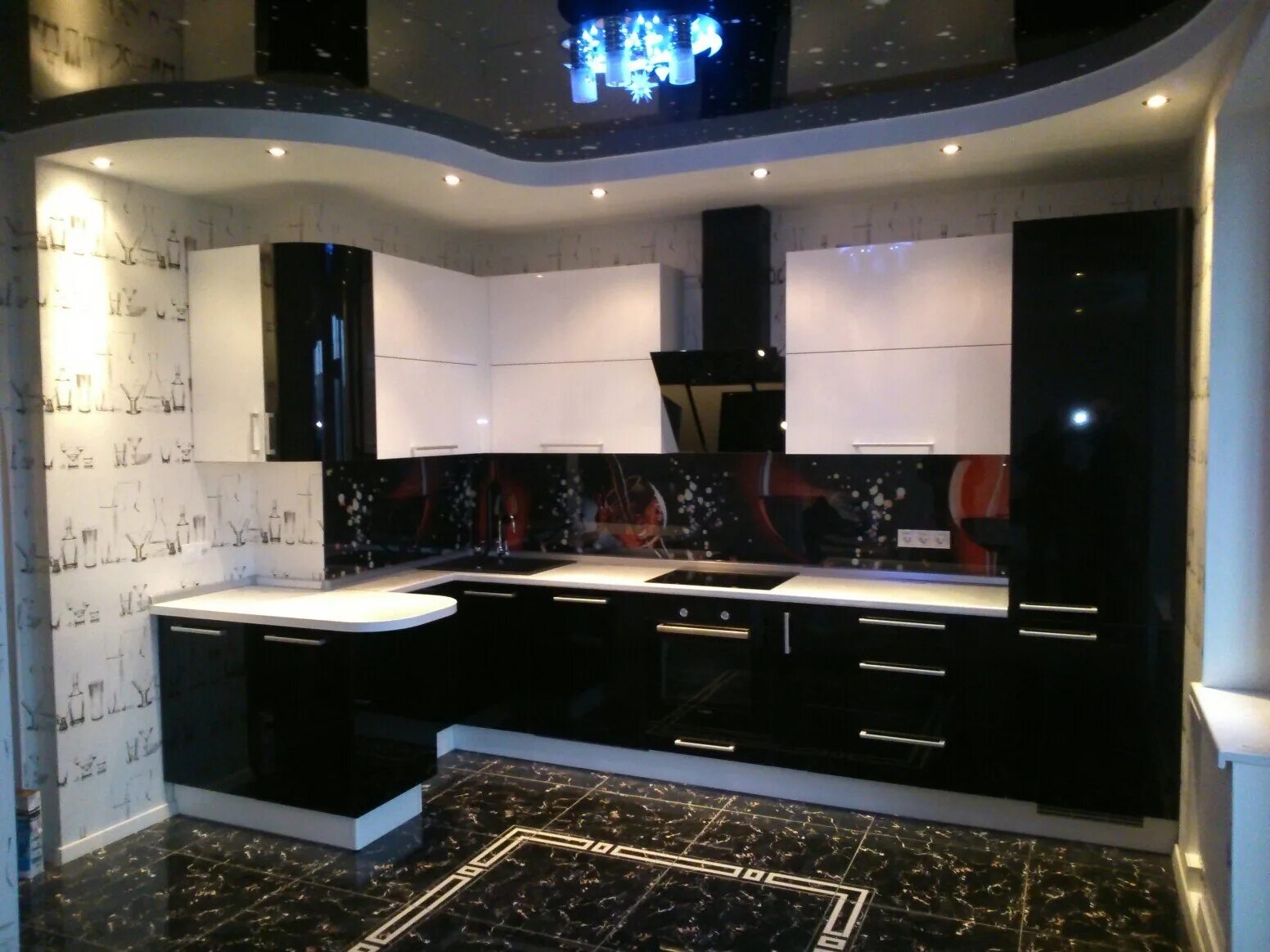 Кухонные гарнитуры фото алматы Черный гарнитур кухни