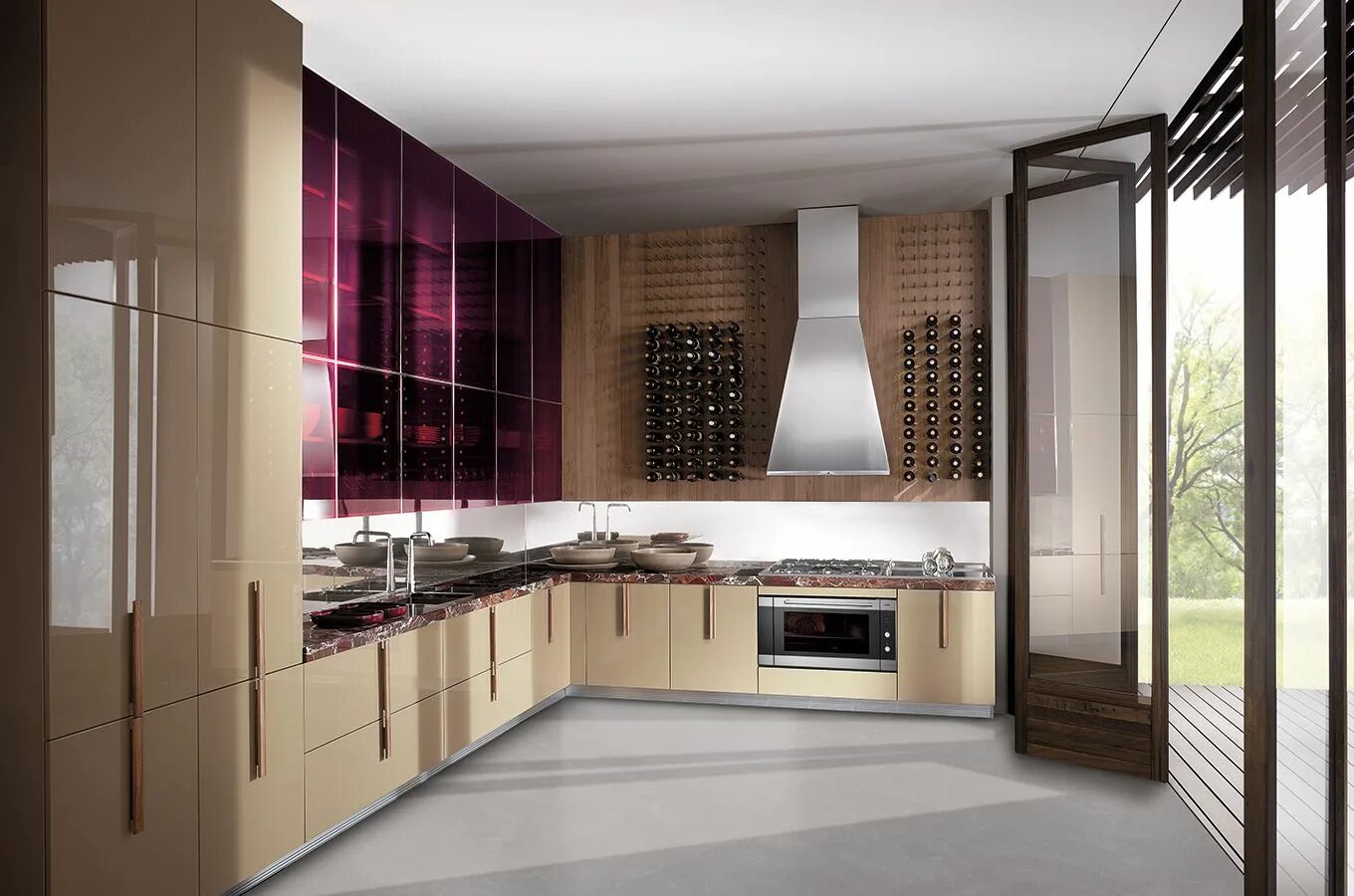 Кухонные гарнитуры фото дизайн большие Italian Modern Design Kitchens - Barrique by Ernestomeda Italian kitchen design,