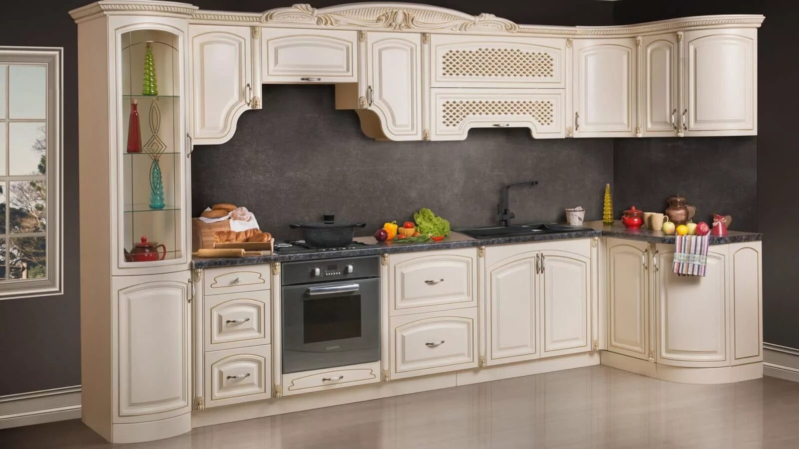 Кухонные гарнитуры фото и цены москва Кухня Марлен угловая за 111950 руб от фабрики СКФМ недорого купить в Воронеже