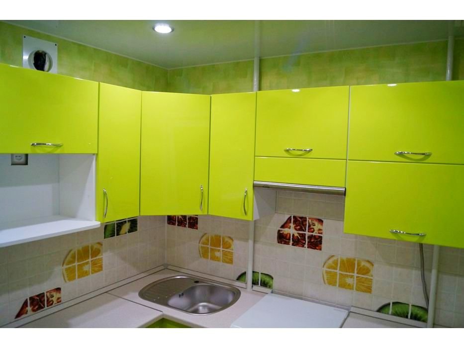 Кухонные гарнитуры фото маленькие в хрущевку Кухня угловая для маленьких квартир" изготовить на заказ в мебельной компании "Ф