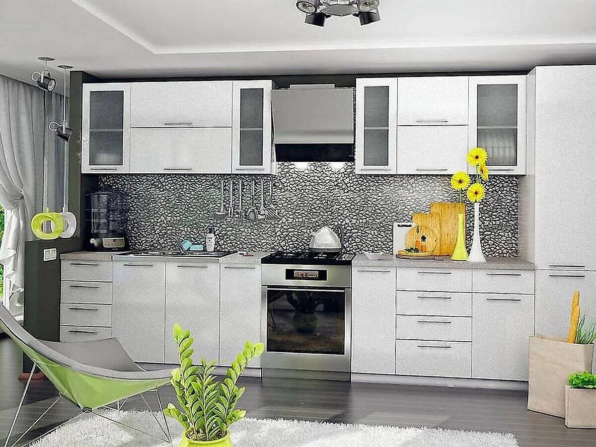 Кухонные гарнитуры фото москва Кухня София (вариант 1) Интерьер-Центр - купить за 71587.00 руб. в Москве по цен