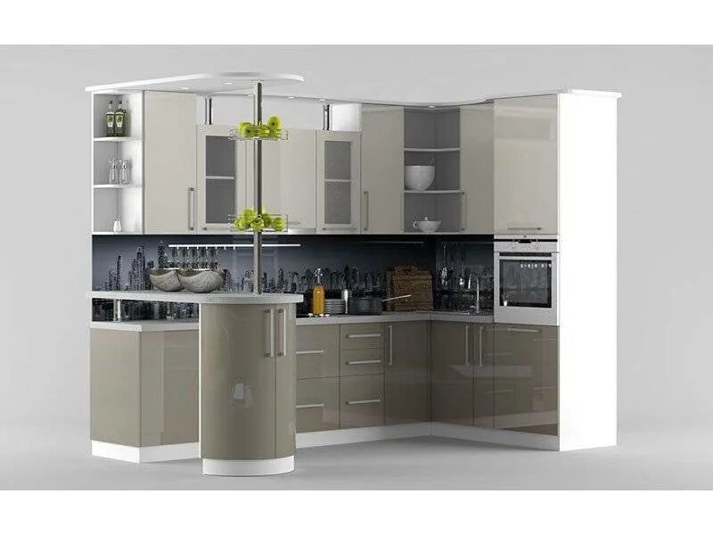 Кухонные гарнитуры фото набережные челны Кухня Альба Бьянко Avetti купить в Томске цена