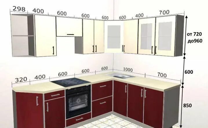 Кухонные гарнитуры фото размеры Кухня угловая - купить в Воронеже, цена 38 600 руб., дата размещения: 15.08.2024