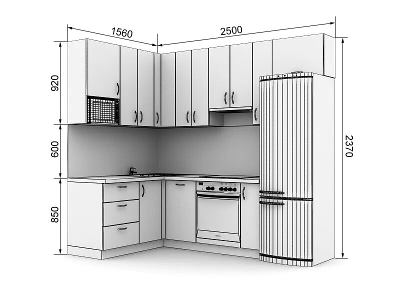 Кухонные гарнитуры фото размеры Проект кухонного гарнитура фото Molot-Club.ru