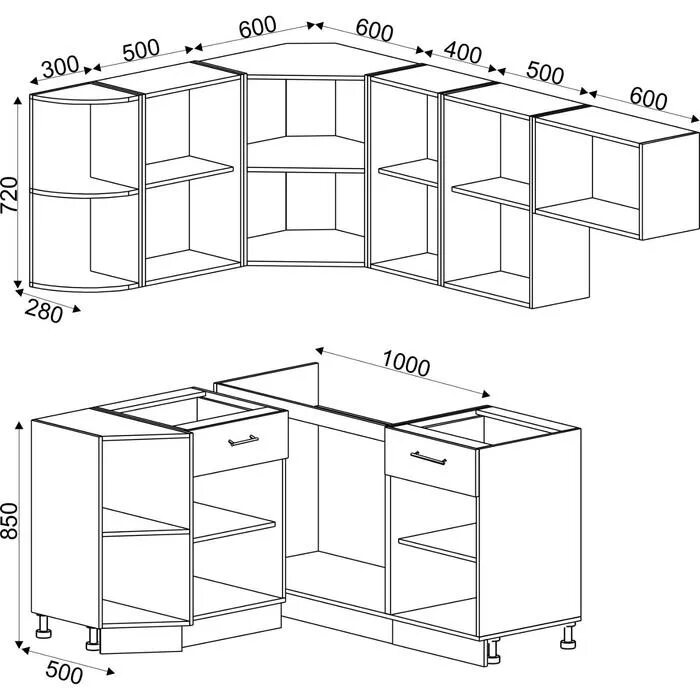 Кухонные гарнитуры фото угловые размеры Купить Кухонные гарнитуры RIAL в интернет каталоге с доставкой Boxberry