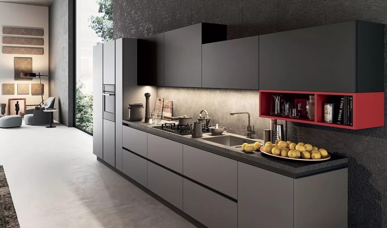 Кухонные гарнитуры фото в тренде Cucina moderna laccata su misura - Time - Arredo 3 Italian kitchen cabinets, Kit