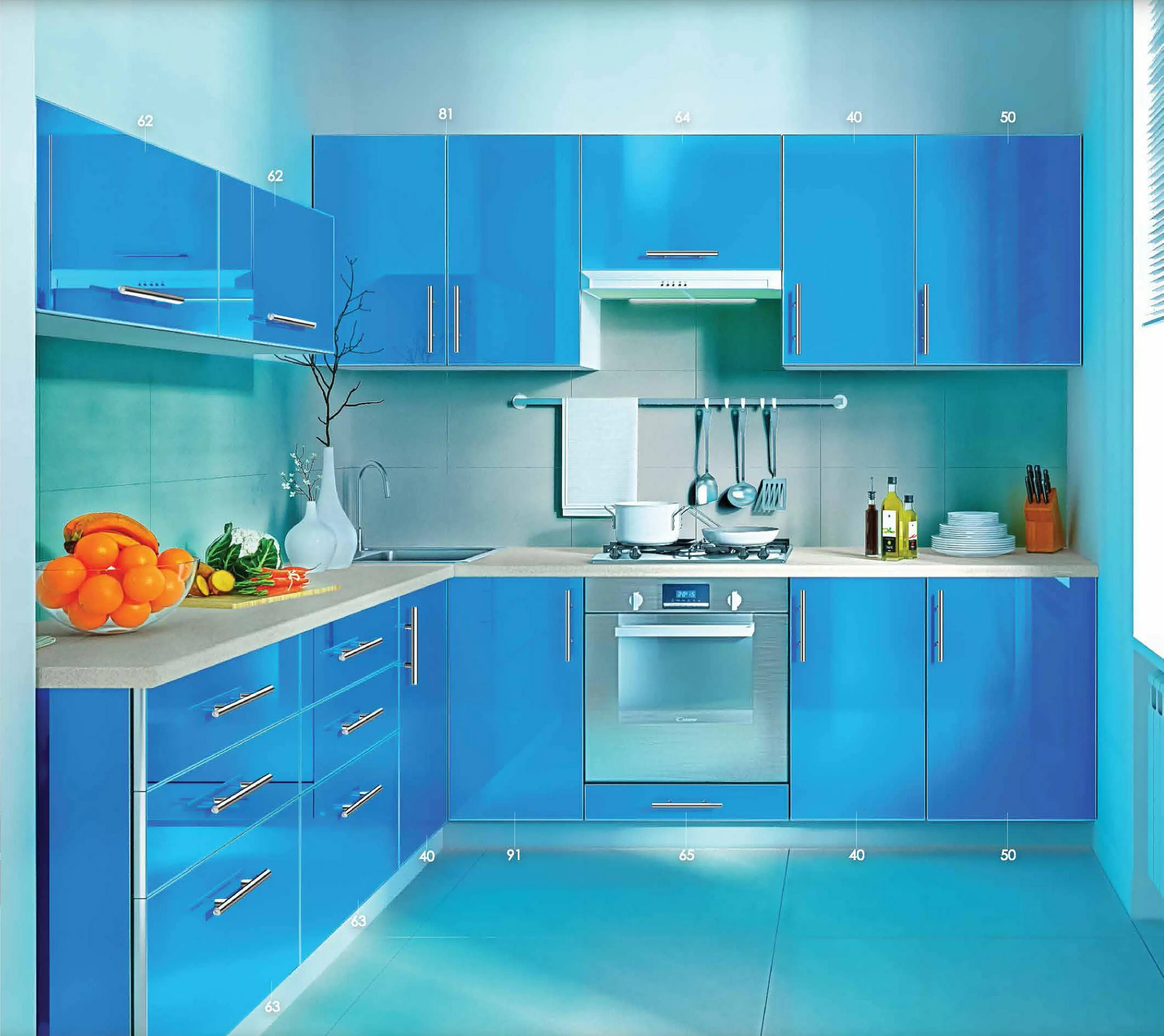 Кухонные гарнитуры голубого цвета фото Гарнитуры кухонные синих цветах - найдено 90 картинок