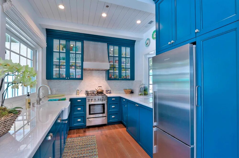 Кухонные гарнитуры голубого цвета фото Как подобрать цвет для кухни? - полезные советы от Антарес