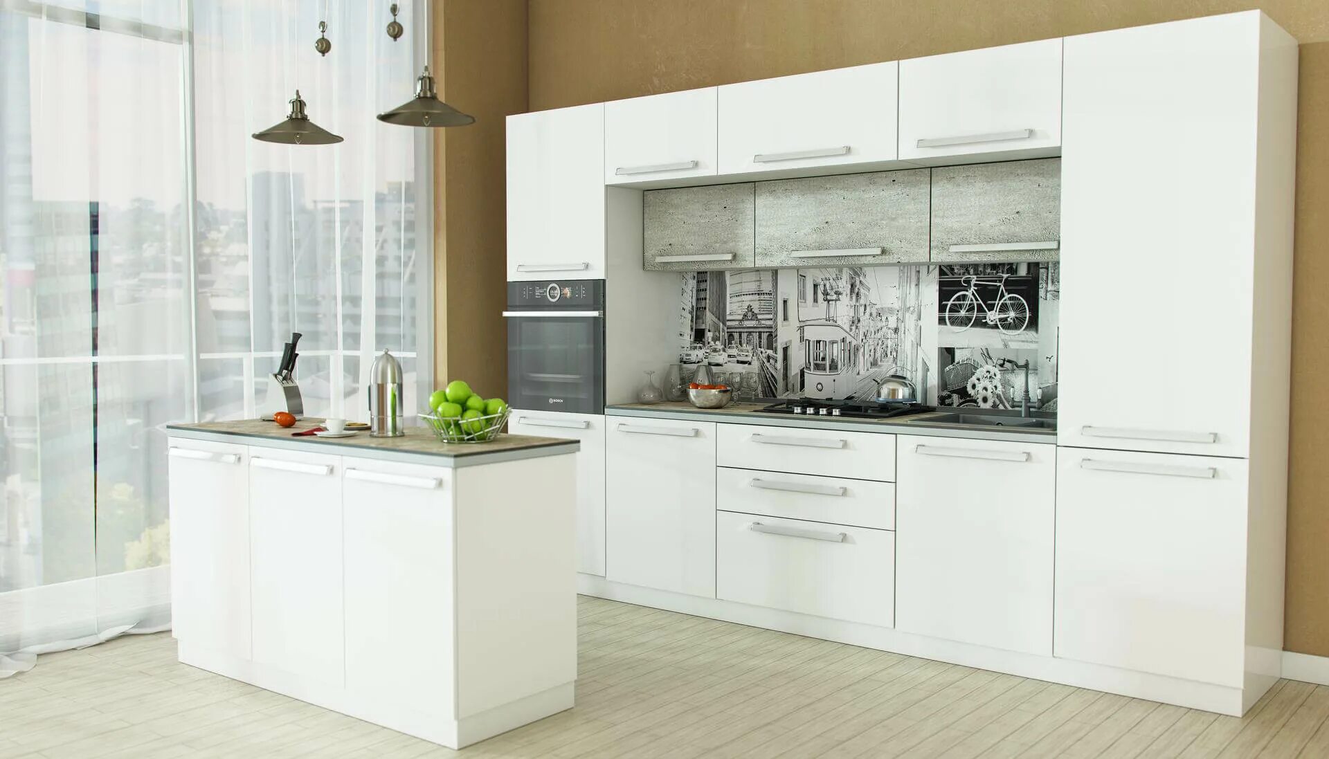 Кухонные гарнитуры хофф каталог цены фото Кухонный гарнитур "Герда 4" с островом