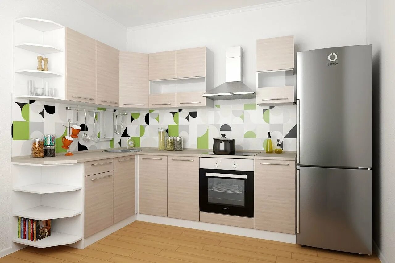 Кухонные гарнитуры хофф каталог цены фото Готовые угловые кухни: новинки дизайна, модели фабрики "Kuxni-Lux"