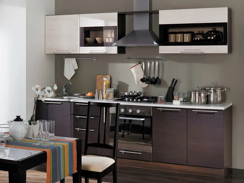 Кухонные гарнитуры интерьер кухни фото Кухонный гарнитур Латте-2 2,7м - купить в Челябинске на Дом74мебели.ру