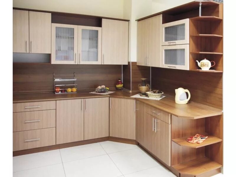 Кухонные гарнитуры из дсп фото Кухня угловая Люкс лен производства фабрики Слон