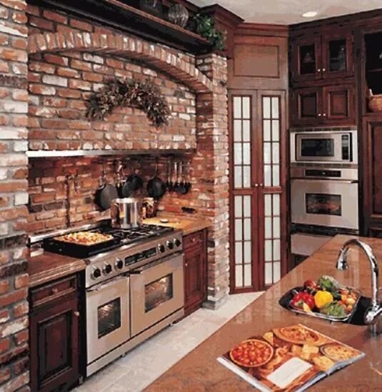Кухонные гарнитуры из кирпича фото 25 Exposed Brick Wall Designs Defining One of Latest Trends in Modern Kitchens B