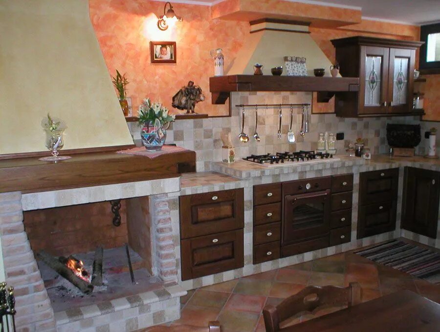 Кухонные гарнитуры из кирпича фото 50 Cucine in Muratura Rustiche dal Design Classico MondoDesign.it Cucina in mura