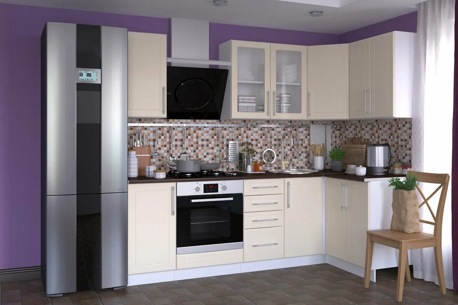 Кухонные гарнитуры ижевск фото Кухонный гарнитур Светлана 240х210х60 см - купить по цене 0 рублей в интернет-ма