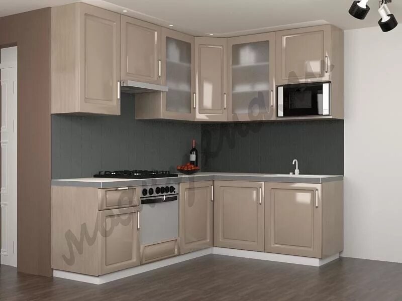 Кухонные гарнитуры капучино фото Кухня угловая Капучино глянец / Мебельная фабрика "Моя кухня", г. Санкт-Петербур