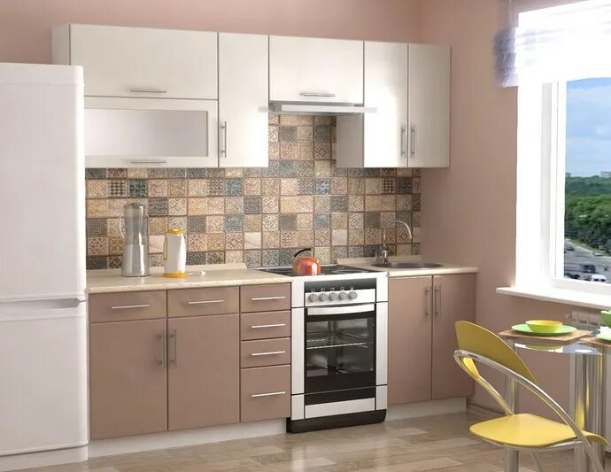 Кухонные гарнитуры капучино фото Кухонный гарнитур Эйре (комплект 1) купить по цене 54300 руб., Москва
