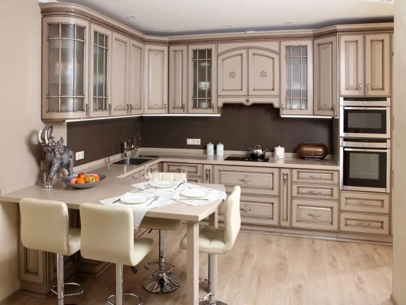 Кухонные гарнитуры классического стиля фото Афина JUST-in-TIME