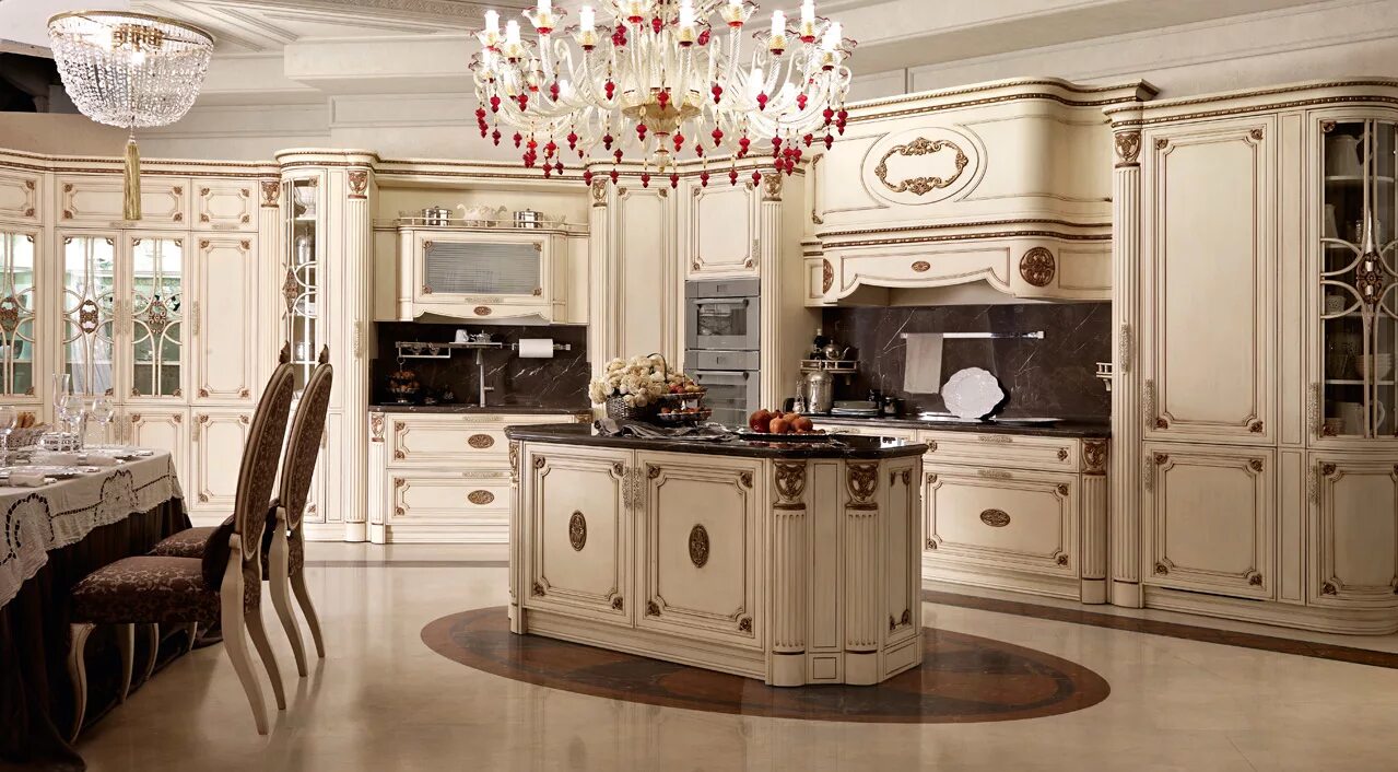 Кухонные гарнитуры классического стиля фото Кухня Martini Mobili Palazzo storico a Firenze из Италии, купить итальянскую кух