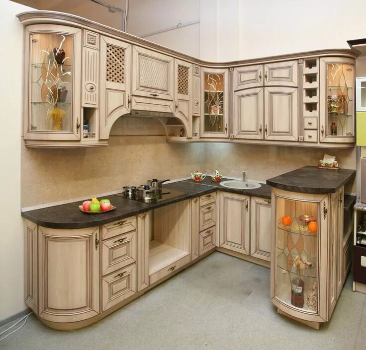 Кухонные гарнитуры классика фото угловые Cocina (9) Stove decor, Kitchen decor, Kitchen interior