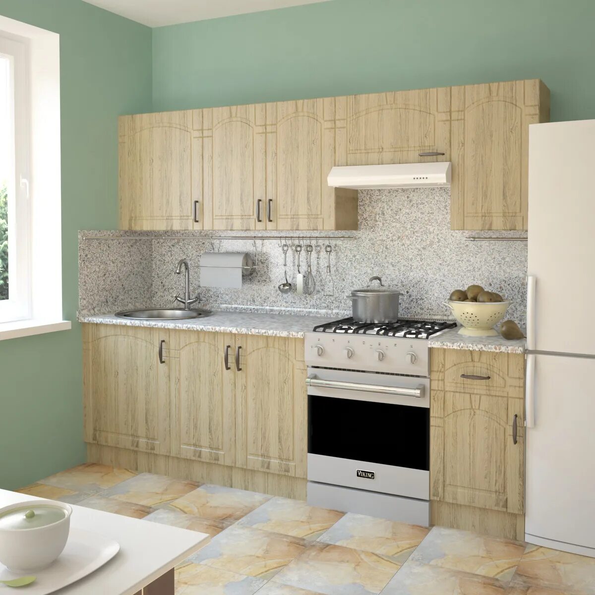 Кухонные гарнитуры леруа мерлен каталог фото Шкаф напольный "Камила Ал" с фасадом 85х80 см, цвет светлый каштан - Алматыда тө