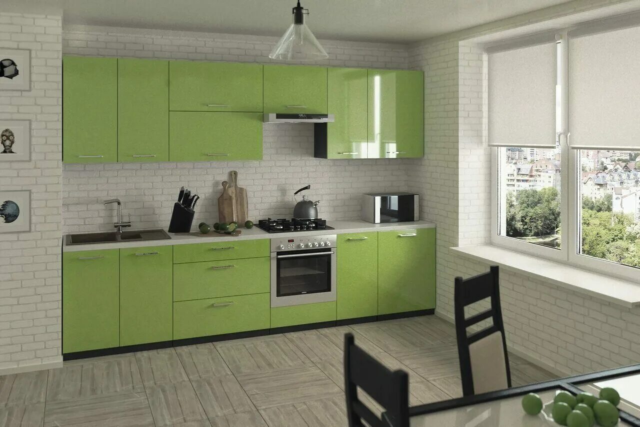 Кухонные гарнитуры мария фото цены Кухня Осло МДФ № 11 купить по цене 56 920 руб. с профессиональной сборкой и дост