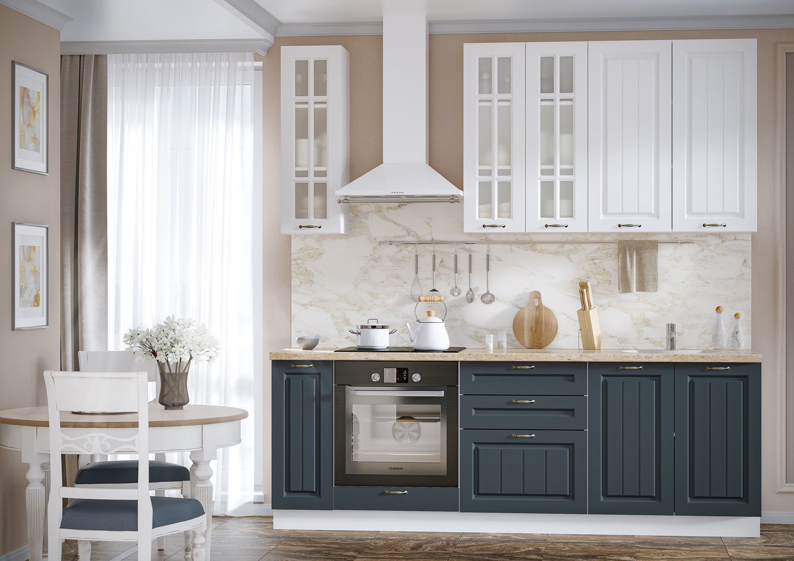 Кухонные гарнитуры мария фото цены Кухонный гарнитур Мария МДФ 2,3м купить в Саратове