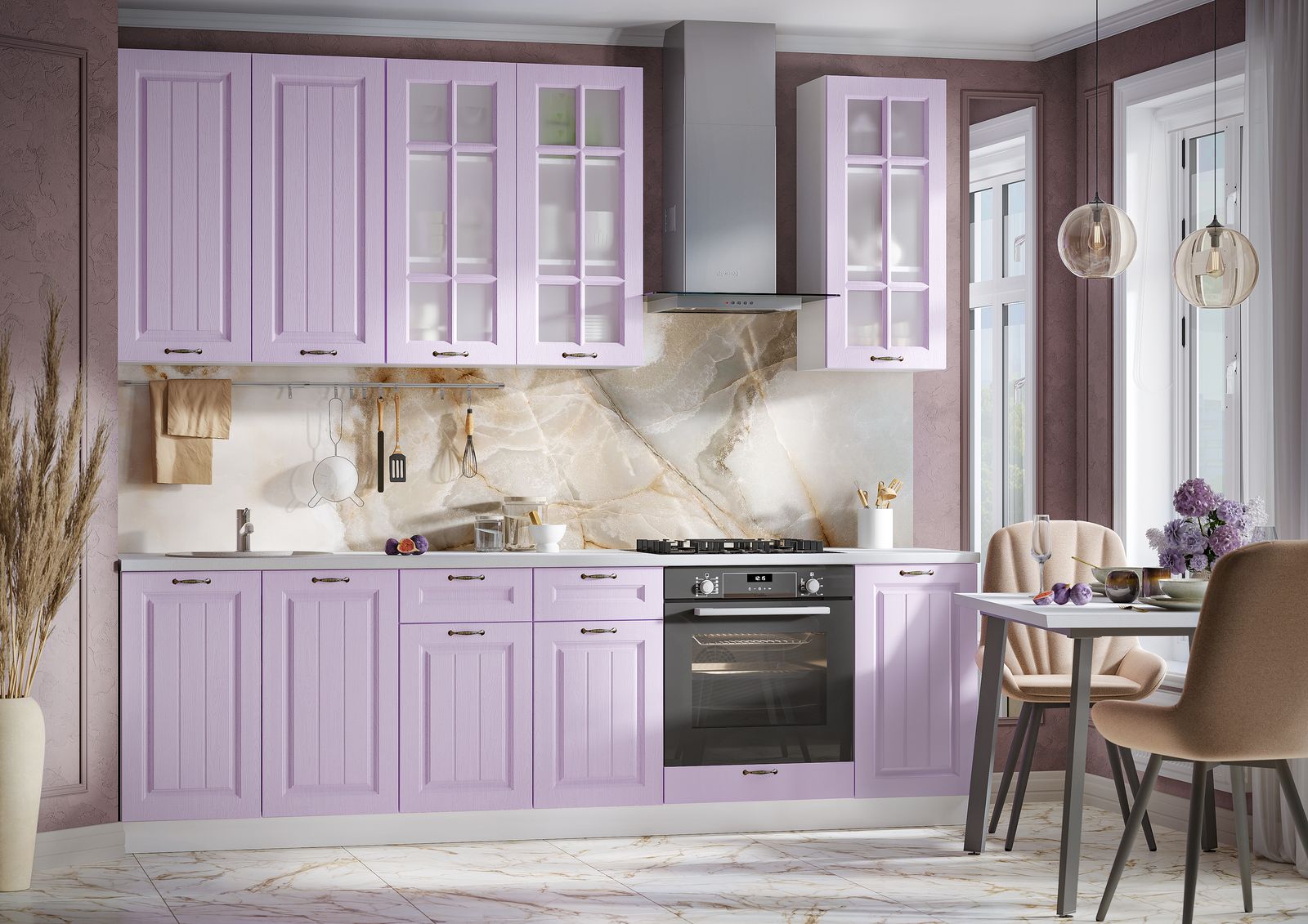 Кухонные гарнитуры мария фото цены Кухонный гарнитур Мария МДФ 2,6м купить в Саратове