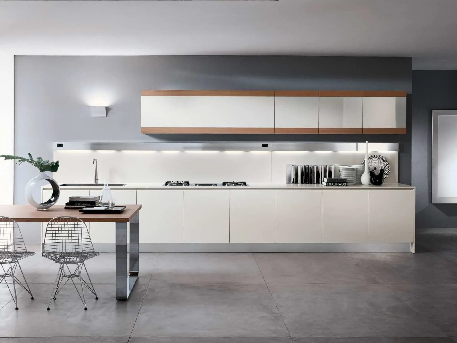 Кухонные гарнитуры минимализм фото Кухонный гарнитур Boston-Devon на деревянном каркасе, Rossana - Мебель МР