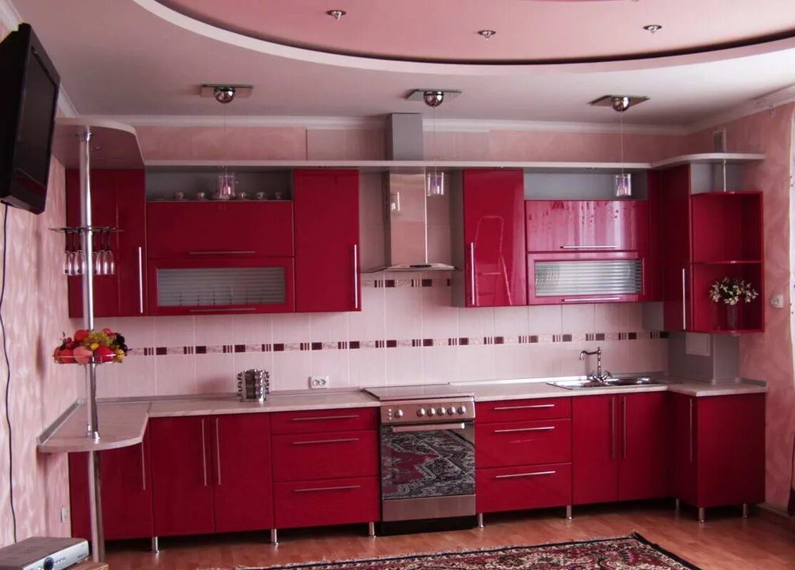 Кухонные гарнитуры на заказ фото Кухня Система RAL 1013