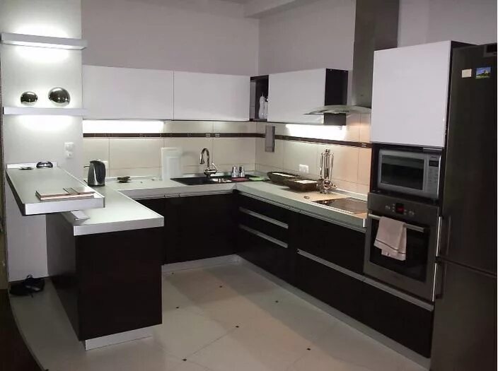 Кухонные гарнитуры п образные фото дизайн кухни - חיפוש ב-Google Интерьер, Кухня на заказ, Кухня