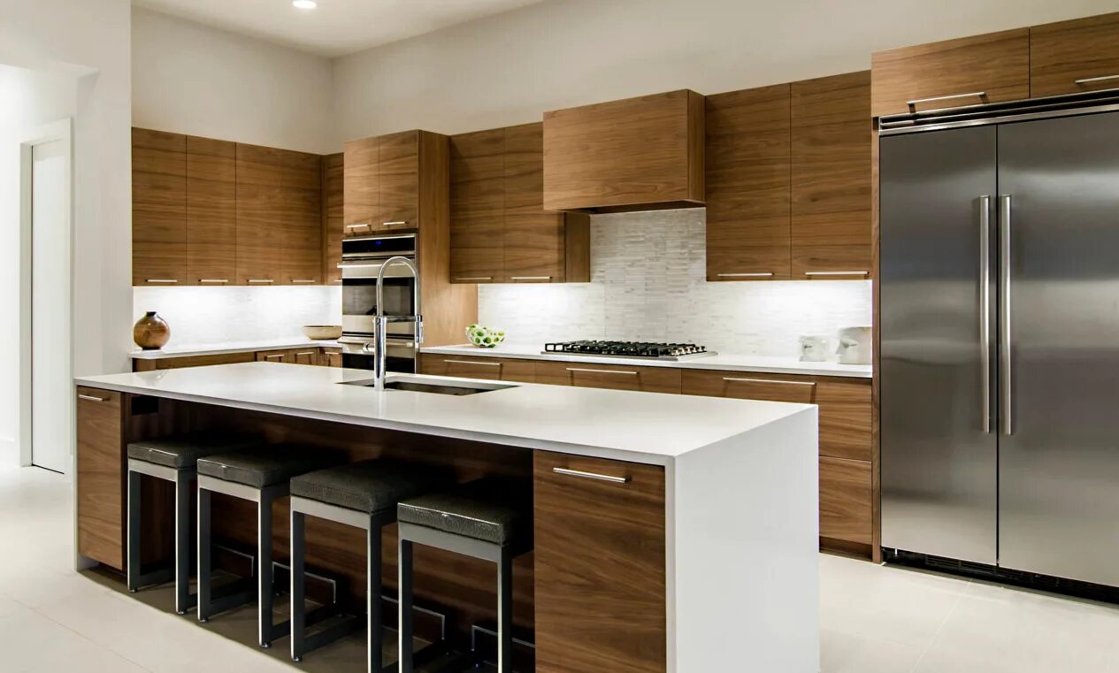 Кухонные гарнитуры под дерево современные фото Современные кухонные дизайны: ТОП-7 советов - Russia-zov.ru