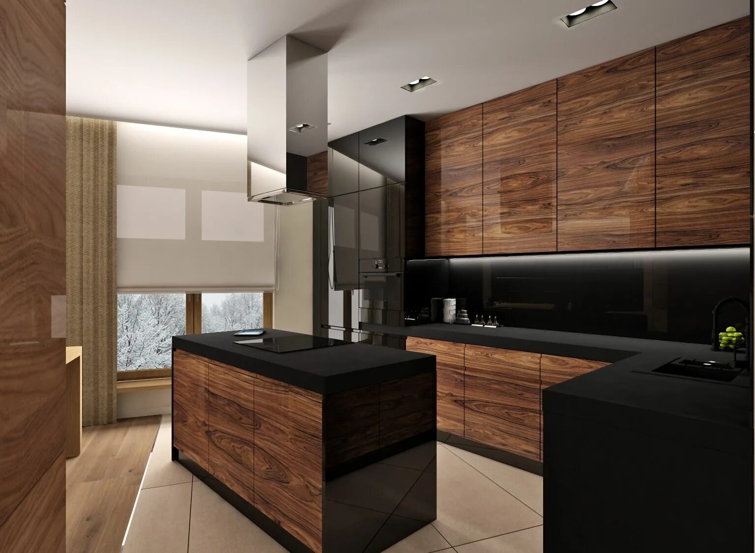 Кухонные гарнитуры под дерево современные фото Pin di Frida Vinnai su Lakberendezés Design cucine, Cucine di lusso, Arredo inte