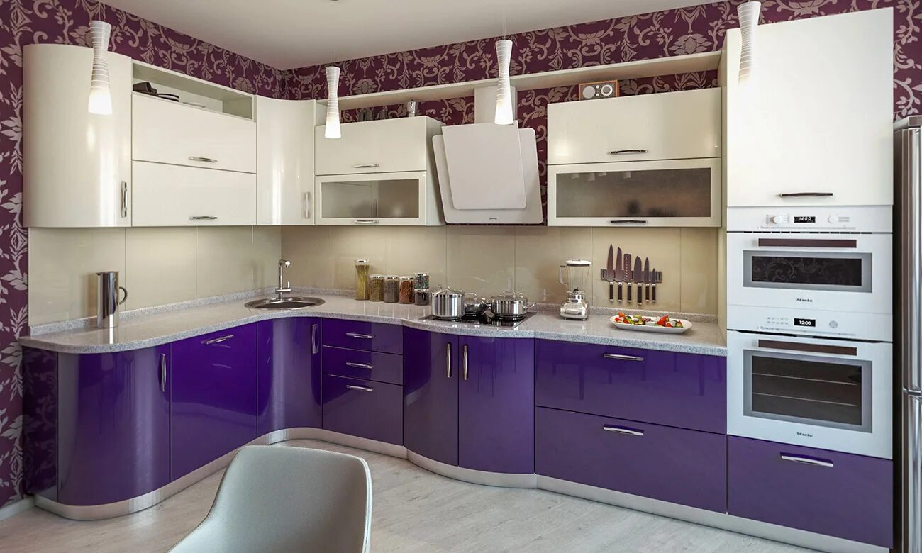 Кухонные гарнитуры расцветки дизайн фото Кухня "НУАР"