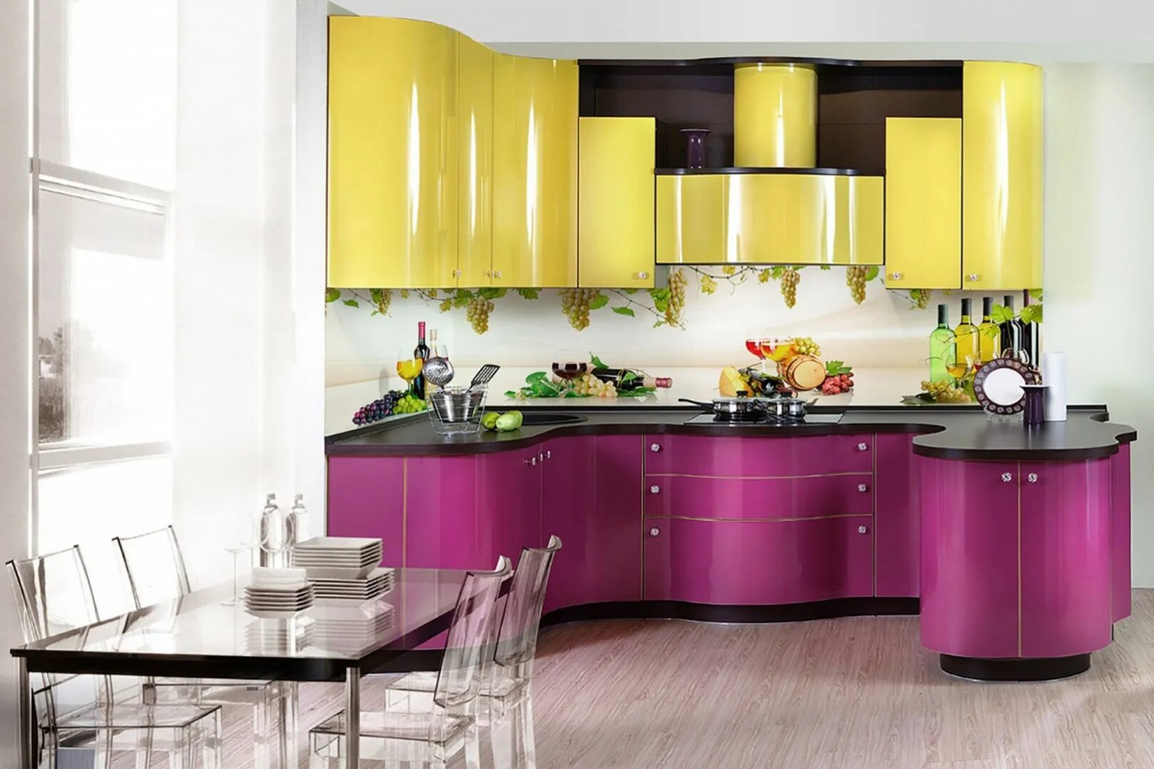 Кухонные гарнитуры расцветки дизайн фото Кухня Бернт купить по цене 151 290 руб. с профессиональной сборкой и доставкой п