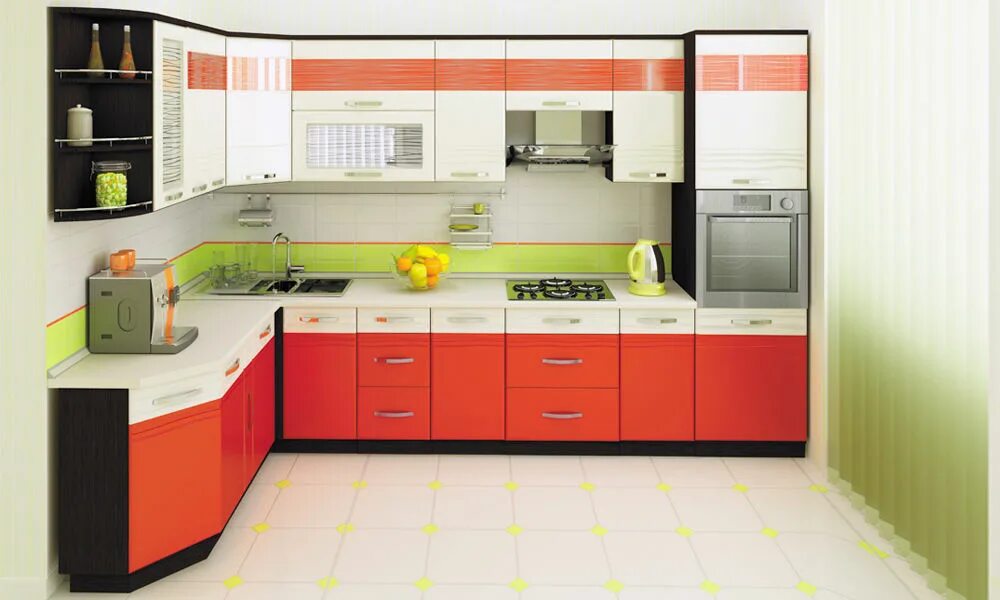 Кухонные гарнитуры размеры и цены фото Кухня Оранж 9 Davita мебель от фабрики Витра купить в Санкт-Петербурге по цене 8