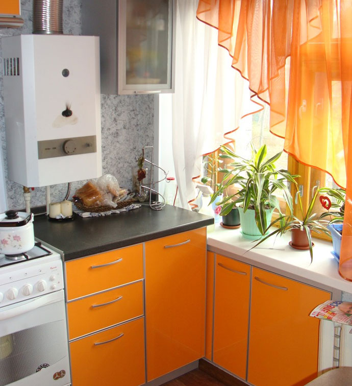 Кухонные гарнитуры с колонкой фото Кухня с газовой колонкой Pro Remont Kuhni Kitchen decor, Contemporary kitchen di