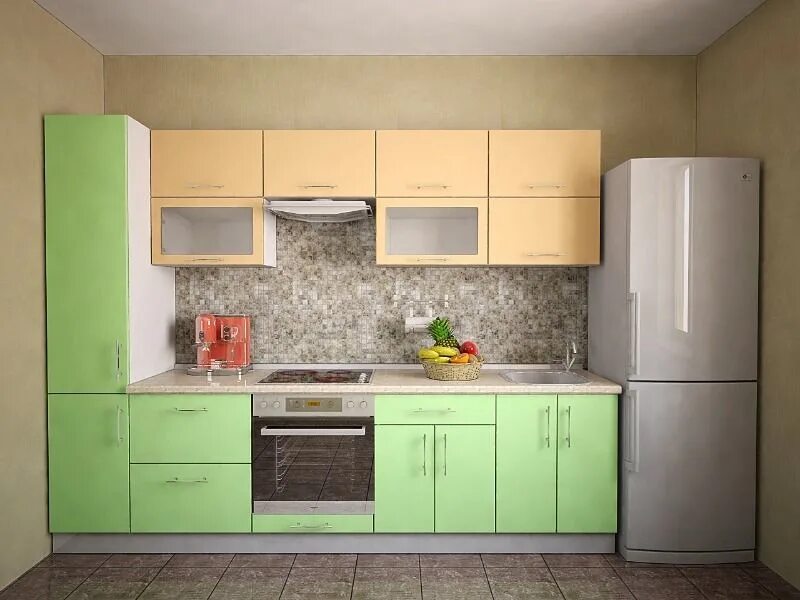 Кухонные гарнитуры с пеналом фото Кухонный гарнитур с пеналом Bel-Okna.ru