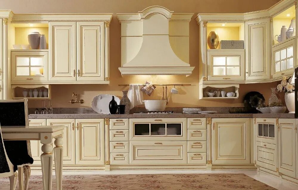 Кухонные гарнитуры слоновая кость фото Кухня 403 / Кухни / Мебельная фабрика "Эльф-Ола"