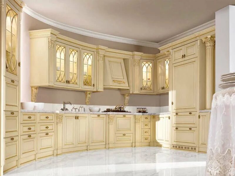 Кухонные гарнитуры слоновая кость фото Итальянская кухня DUCA D ESTE 03 фабрики MEGAROS - Ital-Collection