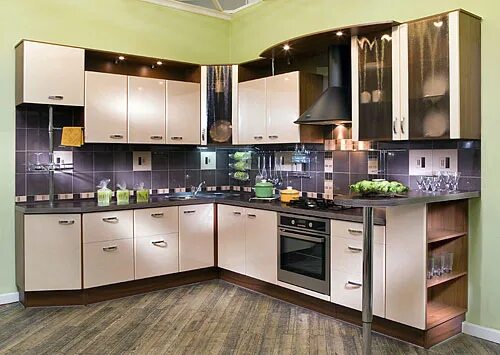 Кухонные гарнитуры цветовая гамма фото Кухня ЛДСП 46