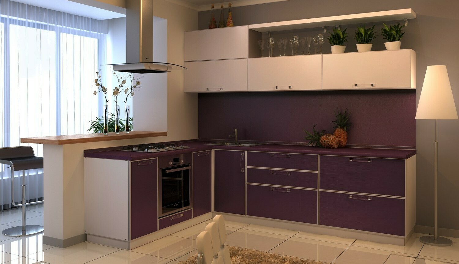 Кухонные гарнитуры цветовая гамма фото Пластик кухонный