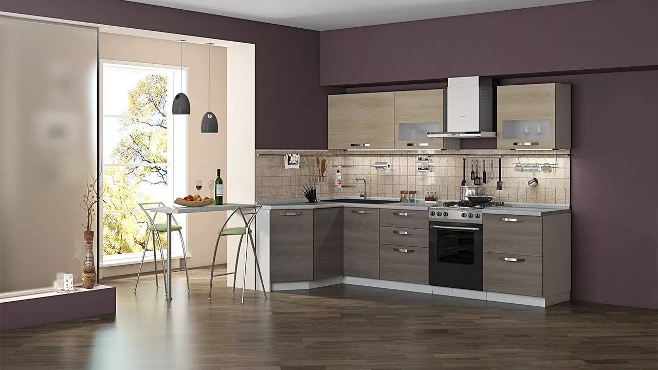 Кухонные гарнитуры цветовая гамма современные фото Модульная кухня "Ненси" - - заказать за 24 068 руб. - mirujuta.ru