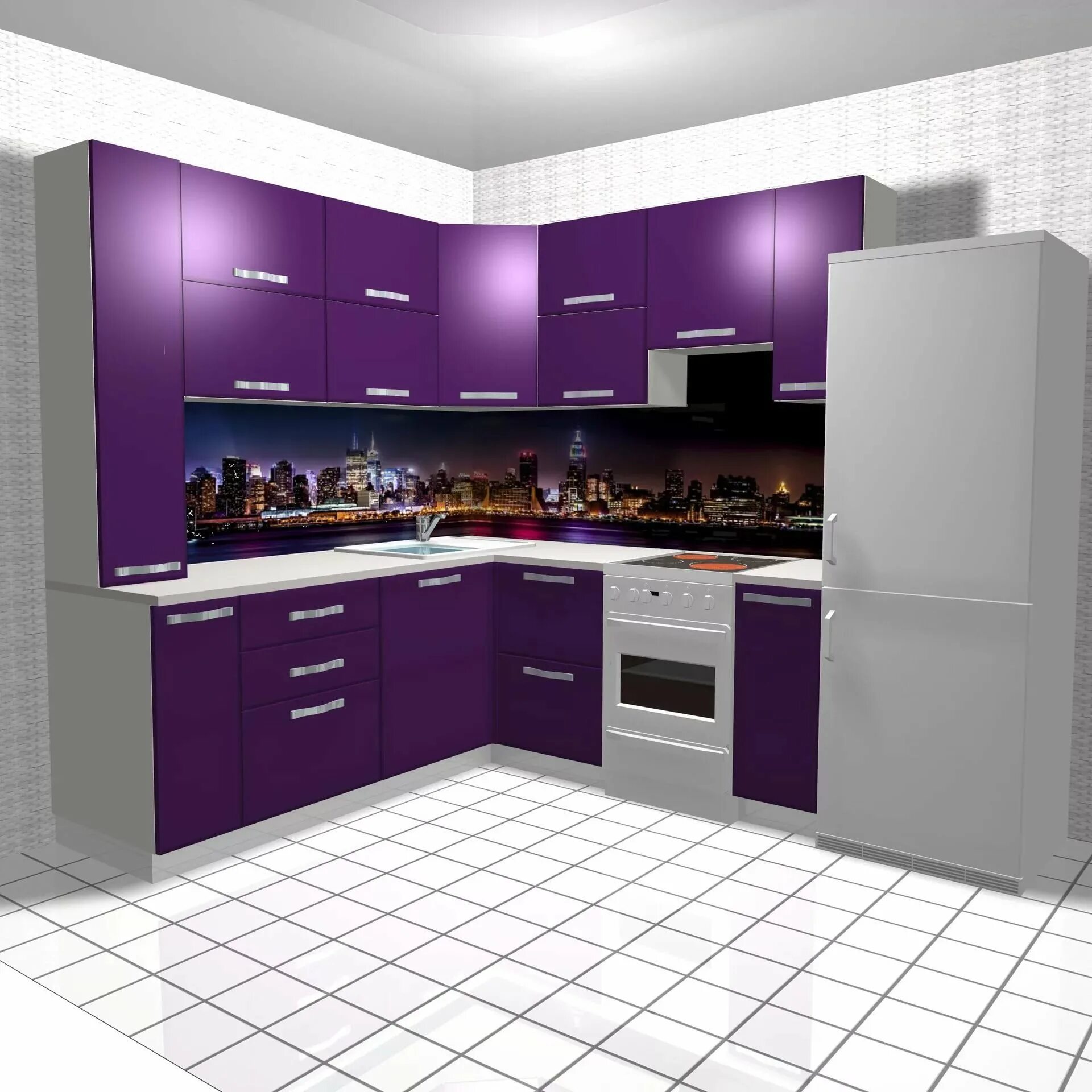 Кухонные гарнитуры угловые фото и цены kuhniformat Сиреневые кухни угловые (59 фото)