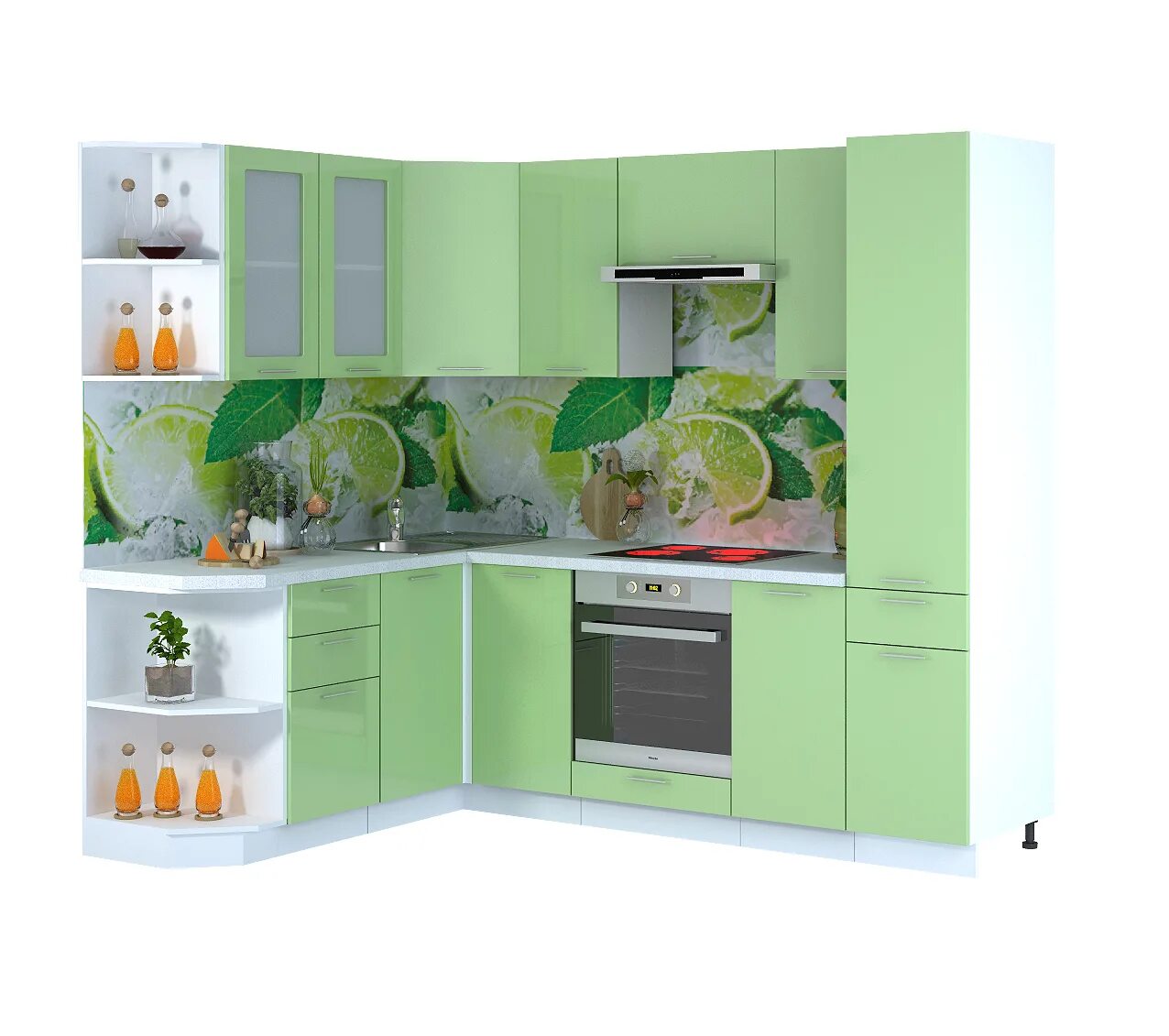 Кухонные гарнитуры угловые купить фото Сурские кухни