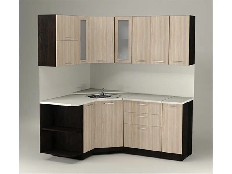 Кухонные гарнитуры угловые недорого фото Кухонный гарнитур Светлана оптима 1500х1800 мм - купить в Челябинске на Дом74меб